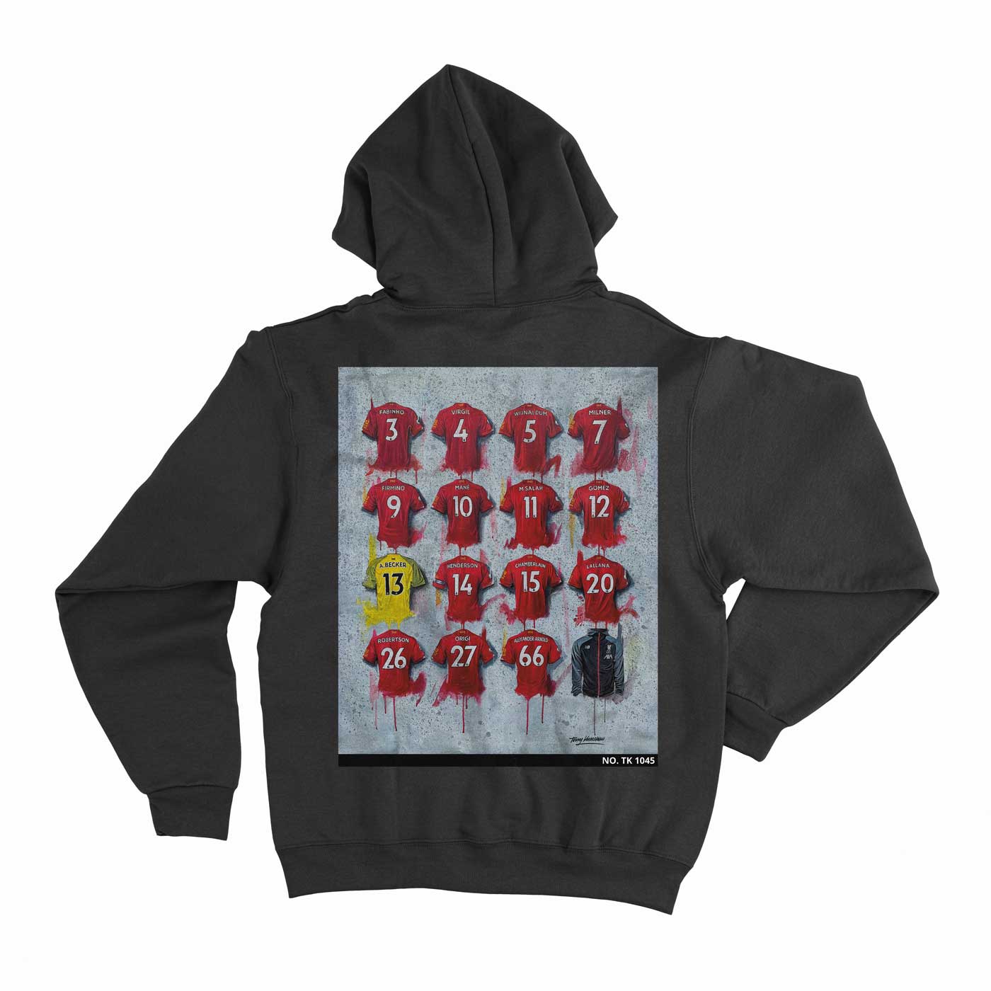 Liverpool Champions Hoodie from Terry Kneeshaw, Individually numbered Liverpool Champions Hoodie from Terry Kneeshaw, blending art with fashion, made from soft 350 gsm fleece, available in black, grey, and sizes XS-5XL.blending art with fashion, made from soft 350 gsm fleece, available in black, grey, and sizes XS-5XL.