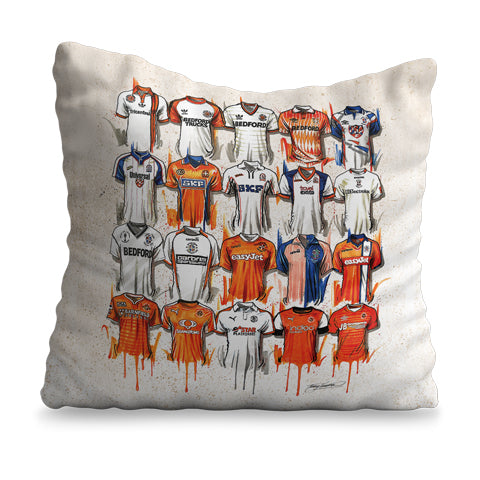 Luton Town FC Shirts - A Hatter's Collection Cushion