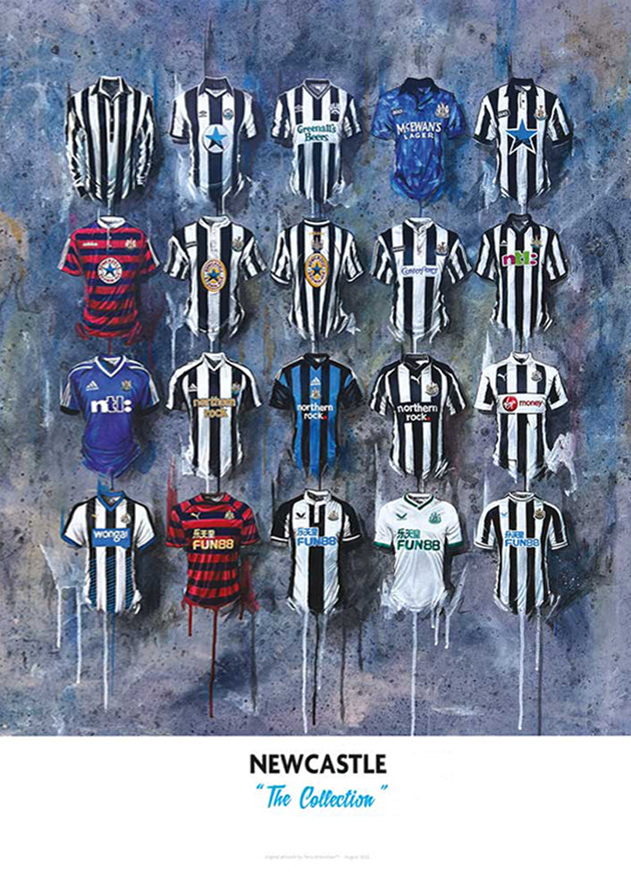 Newcastle Shirts - A2 Signed Limited Edition Prints