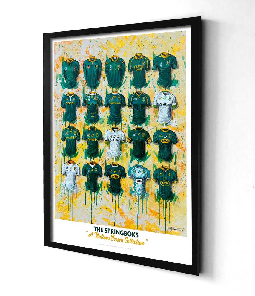 South African Springboks Jerseys - A2 Limited Edition Prints