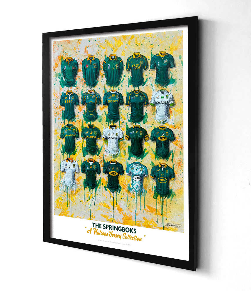 South African Springboks Jerseys A3 Print
