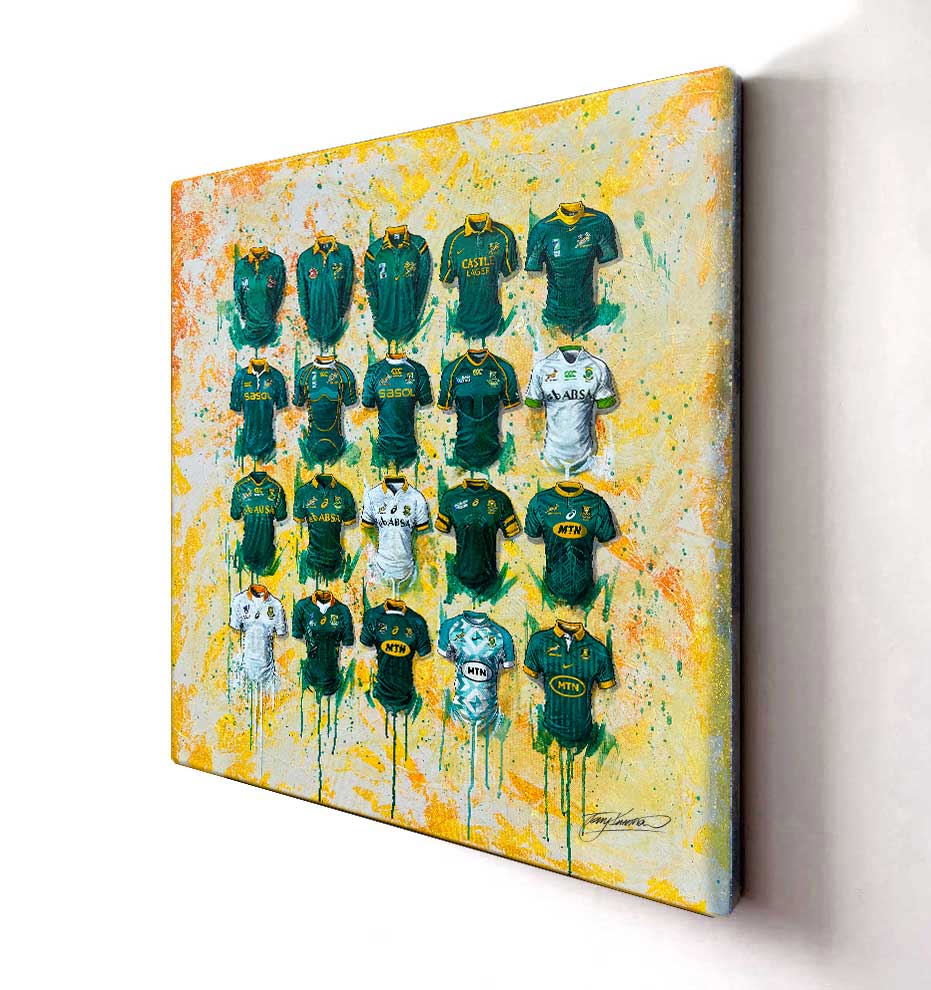 South African Springboks Jerseys 30x30 Canvas