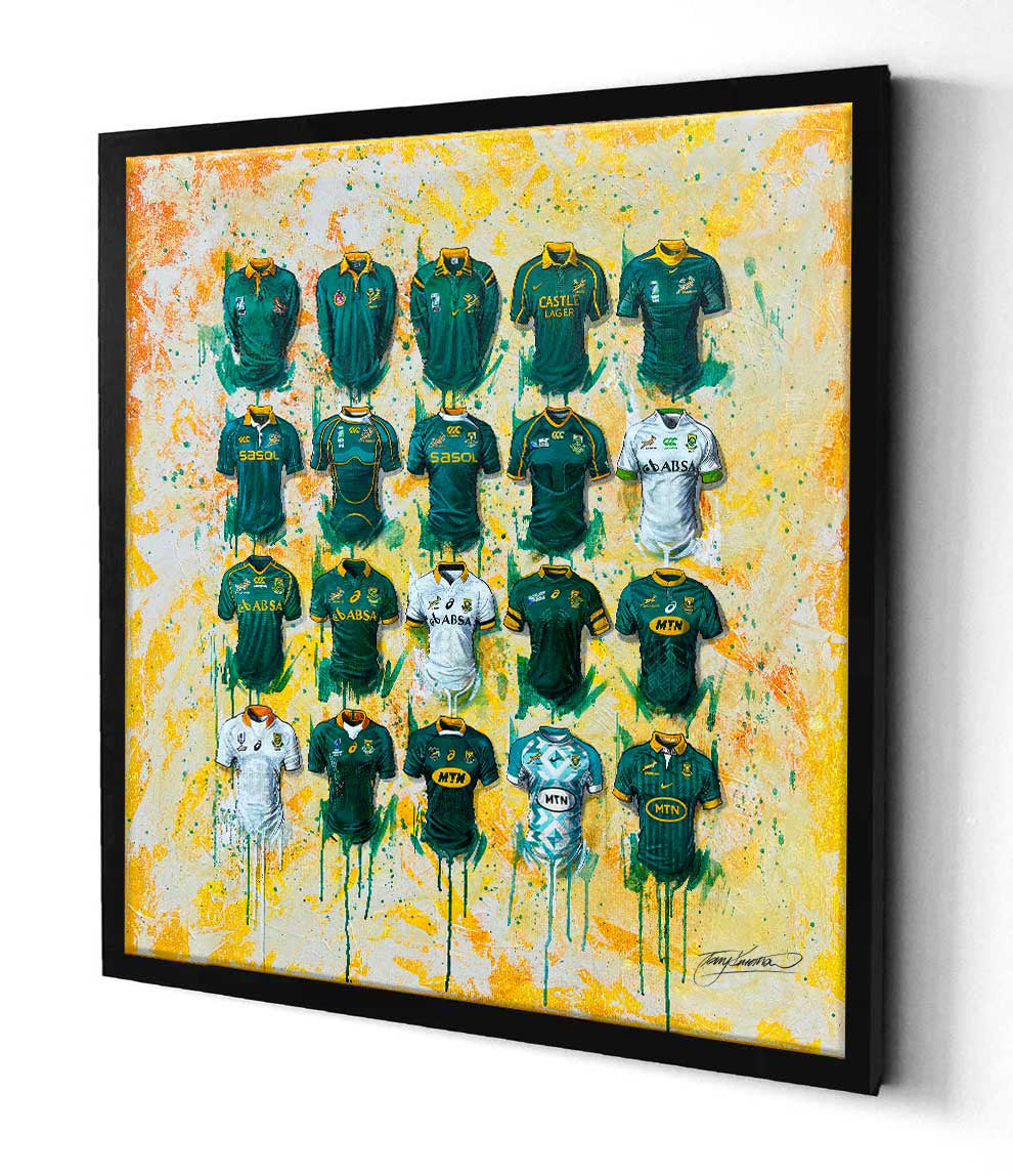 South African Springboks Jerseys 30x30 Canvas