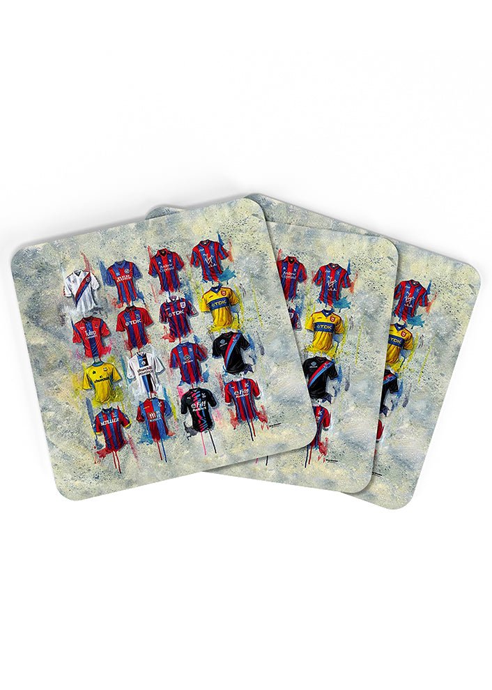 Crystal Palace FC Shirts - An Eagle's Collection Coasters - Terry Kneeshaw Art