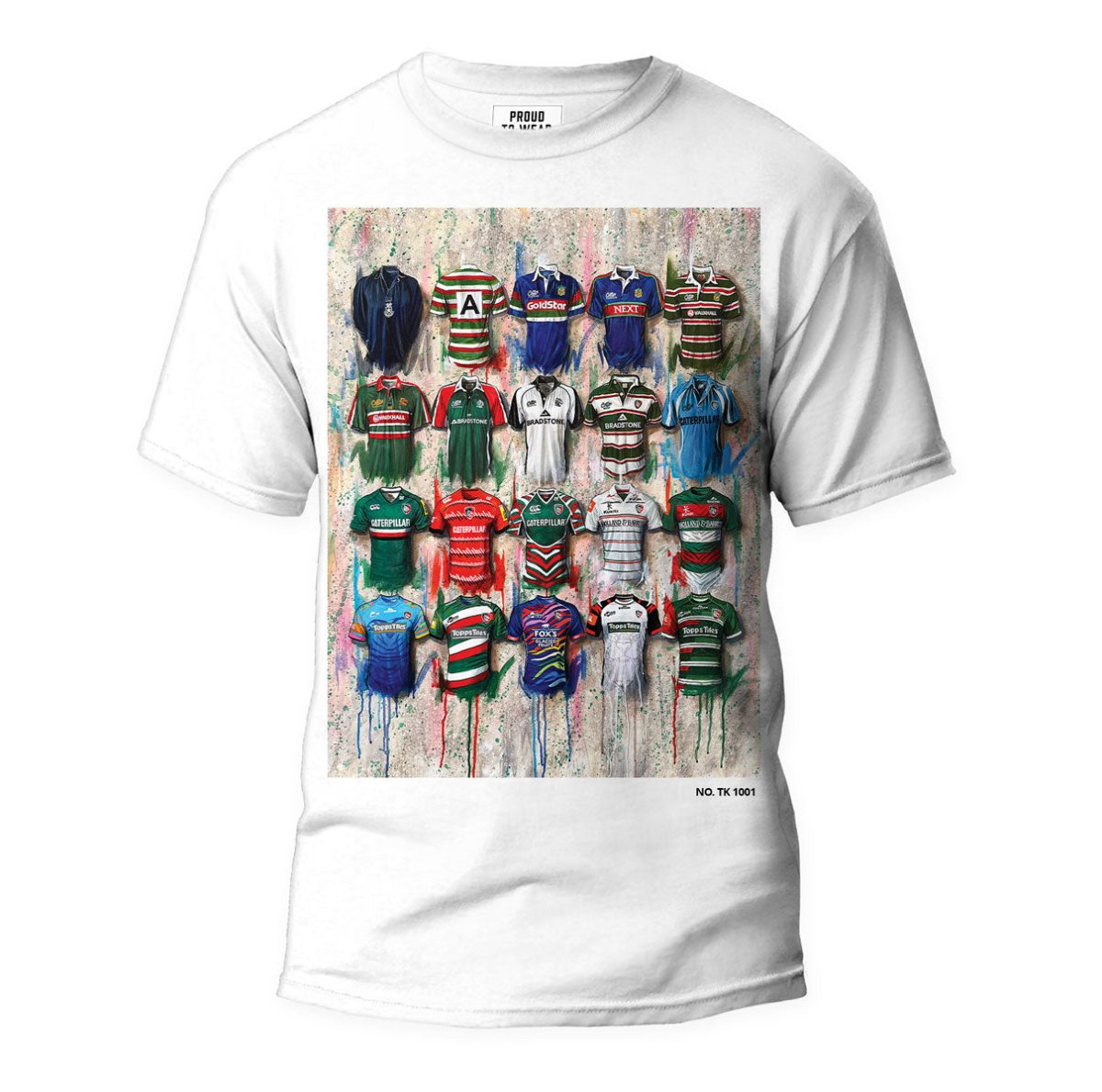 Leicester Tigers Rugby T Shirt - Terry Kneeshaw Art