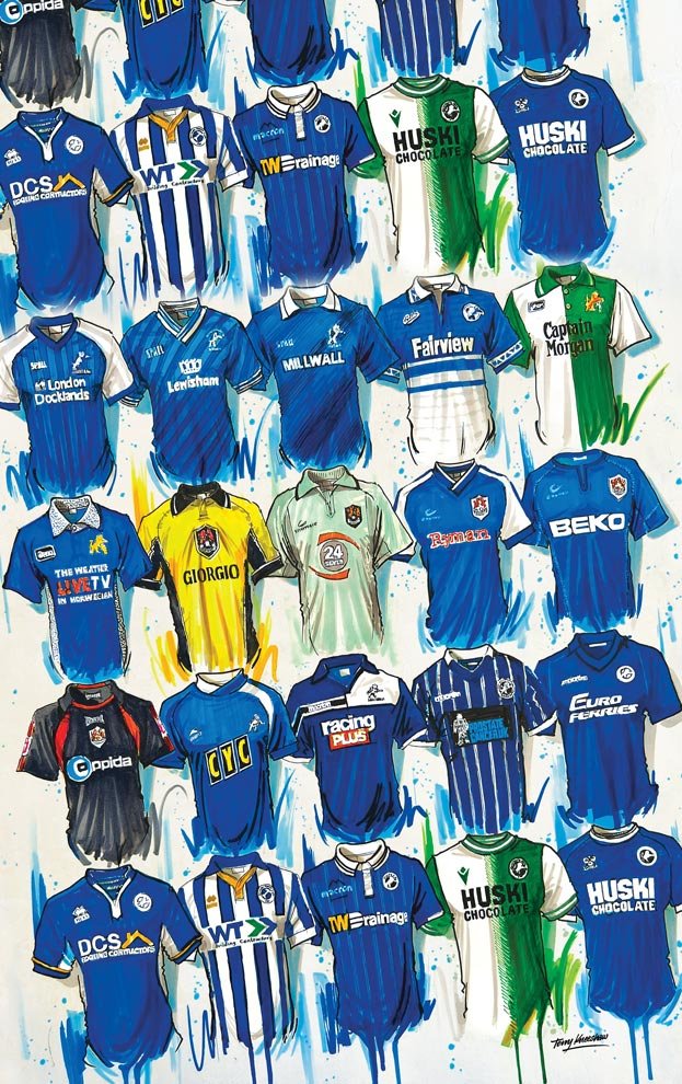Millwall Tea Towel - Terry Kneeshaw Art