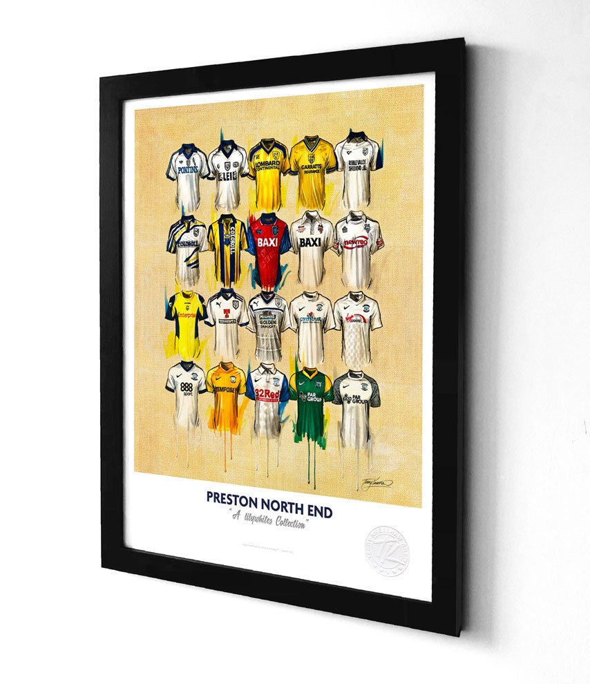 Preston North End FC Shirts A3 - Terry Kneeshaw Art