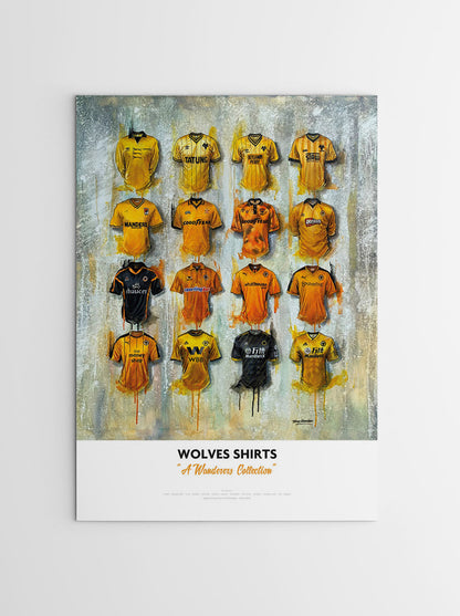 Wolves FC Shirts - A2 Signed Limited Edition Prints