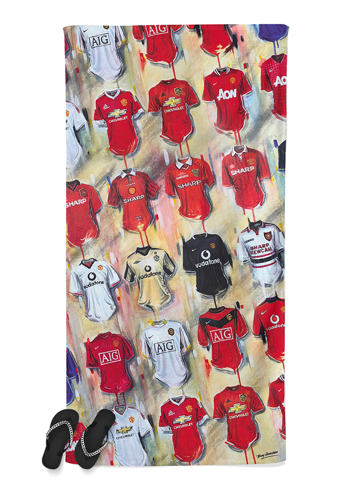 Man United Shirts - A Red Devils Collection Beach Towel