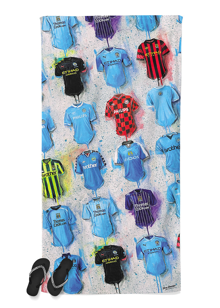 Man City Shirts - A Sky Blue Collection Beach Towel