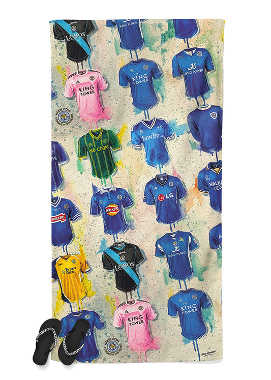 Leicester City Shirts - A Foxes Collection Beach Towel