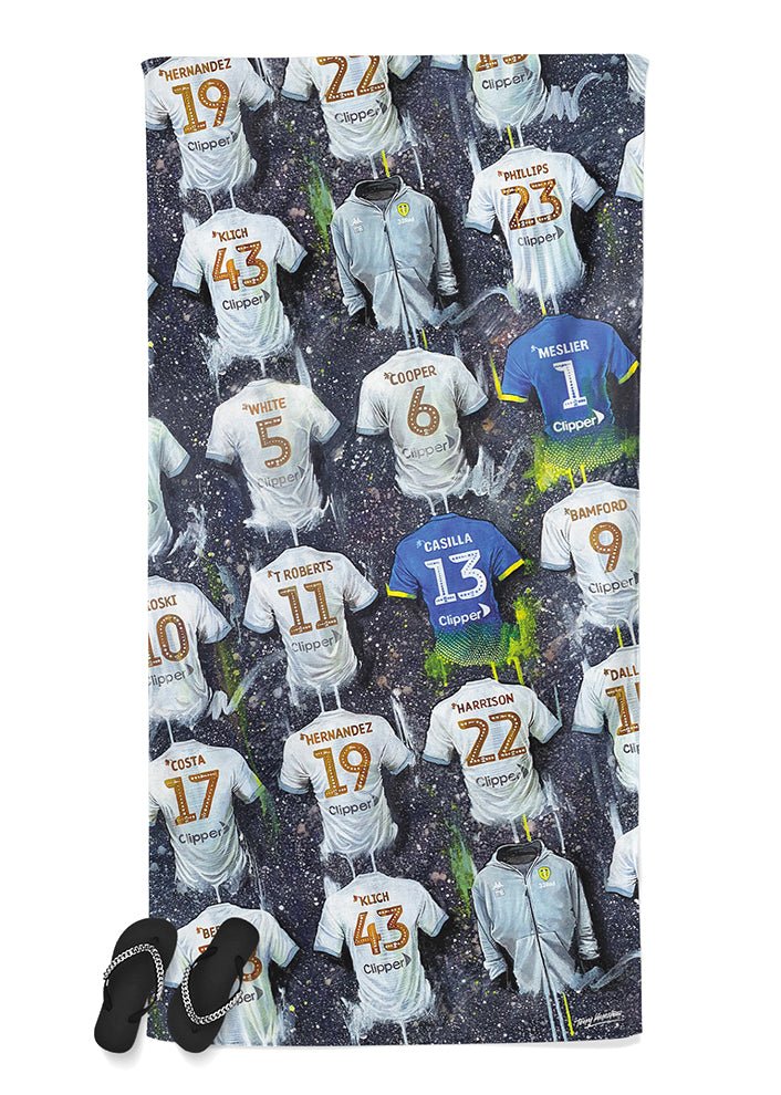 Leeds United Shirts - A Champions Collection Beach Towel
