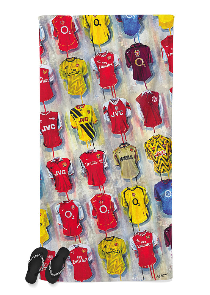 Arsenal Shirts - A Gunner's Collection Beach Towel