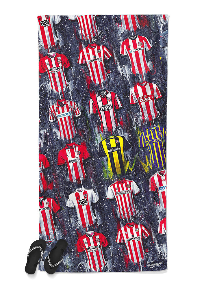 Brentford Shirts - A Bees Collection Beach Towel