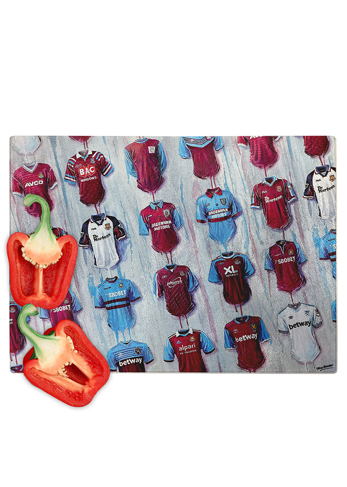 West Ham Shirts - A Hammers Collection Chopping Board