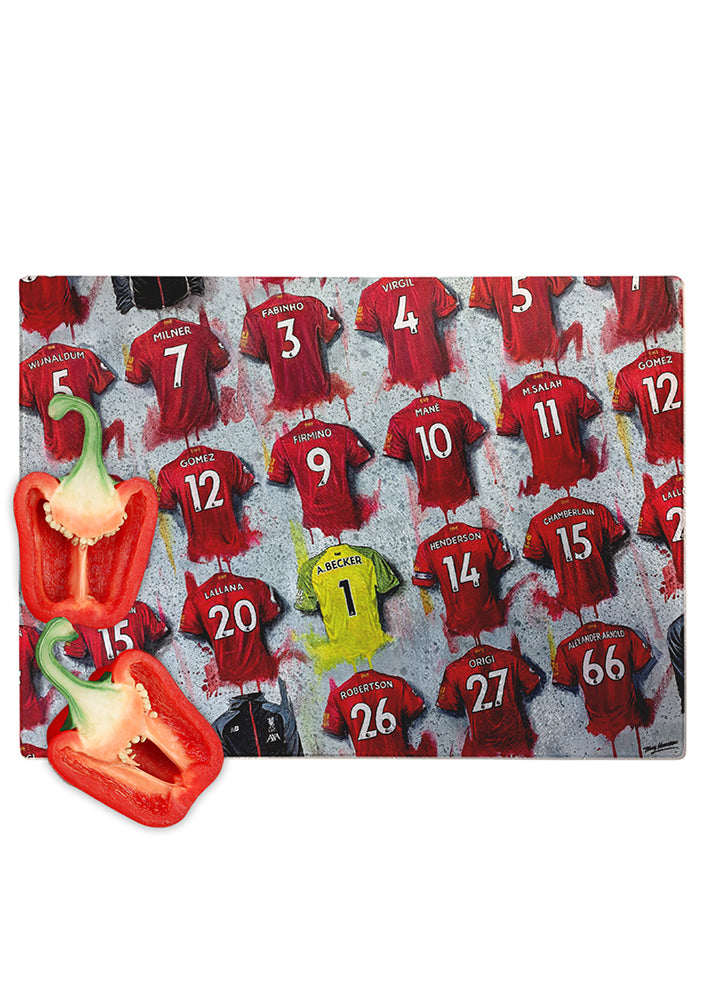 Liverpool FC Shirts - A Champions Collection Chopping Board