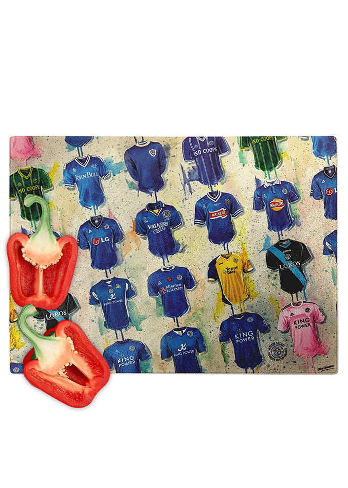 Leicester City FC Shirts - A Foxes Collection Chopping Board