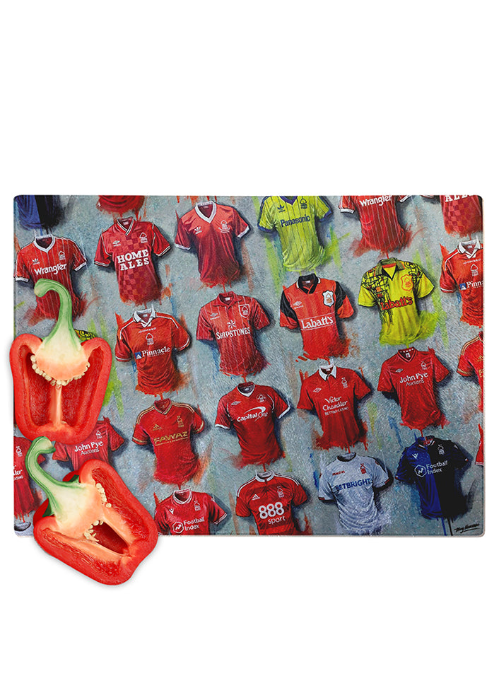 Nottingham Forest FC Shirts - A Tricky Tree's Collection Chopping Board