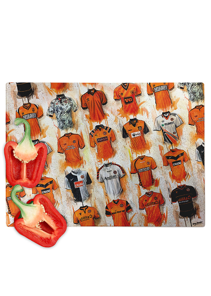 Dundee United FC Shirts - A Terror's Collection Chopping Board