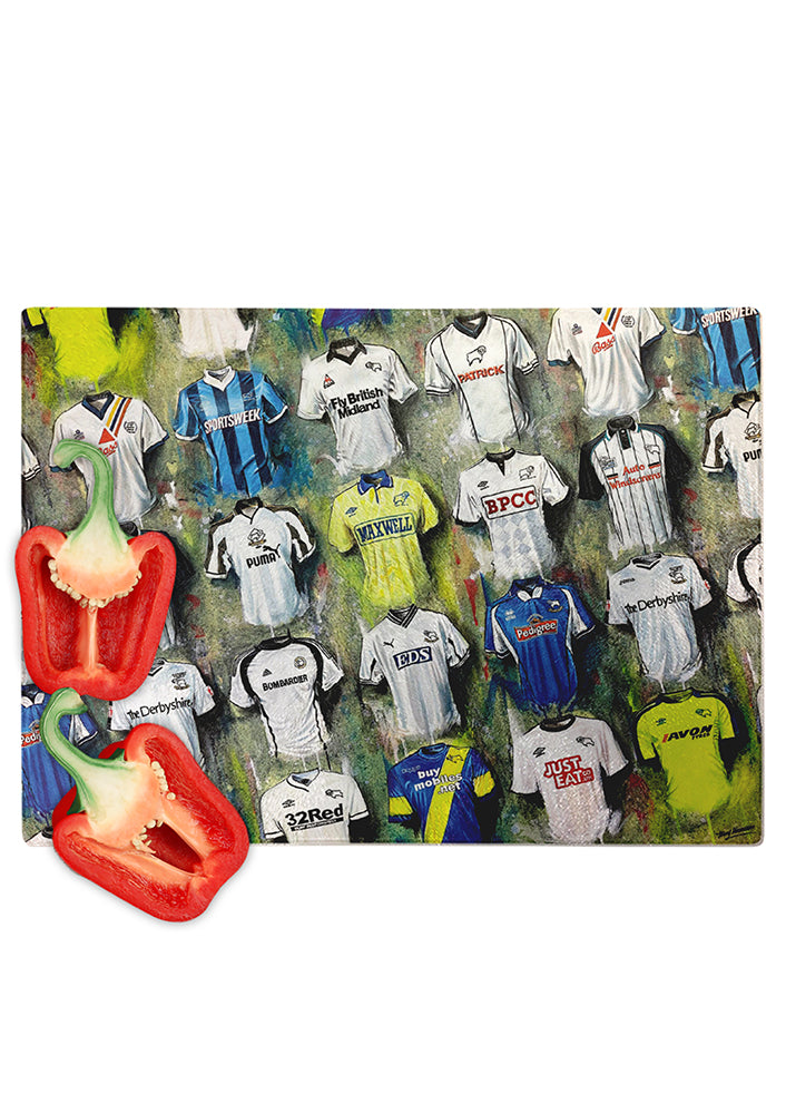 Derby County FC Shirts - A Ram's Collection Chopping Board