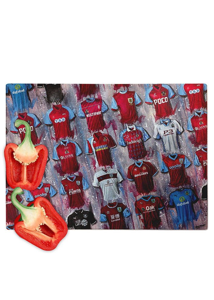 Burnley FC Shirts - A Claret's Collection Chopping Board
