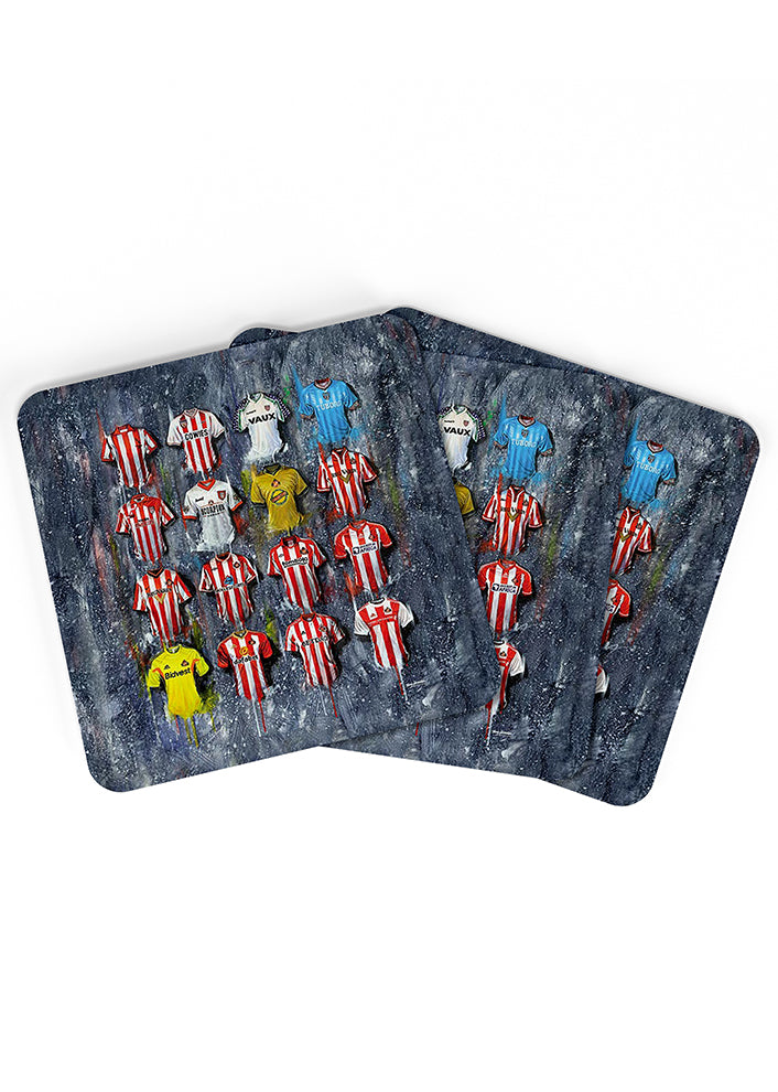 Sunderland AFC Shirts - A Black Cat's Collection Coasters
