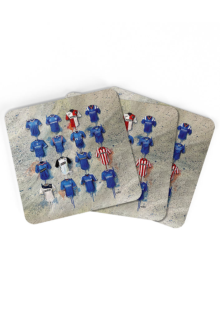Rangers FC Shirts - A Teddybears Collection Coasters