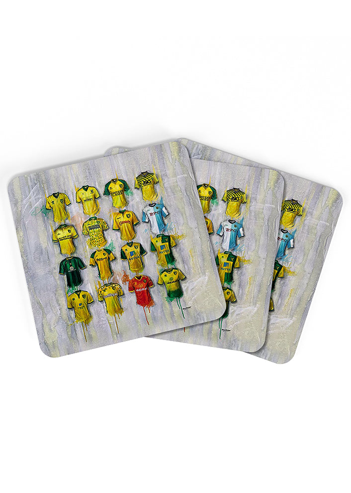 Norwich City FC Shirts - A Canaries Collection Coasters