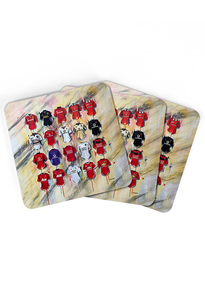 Man United FC Shirts - A Red Devils Collection Coasters