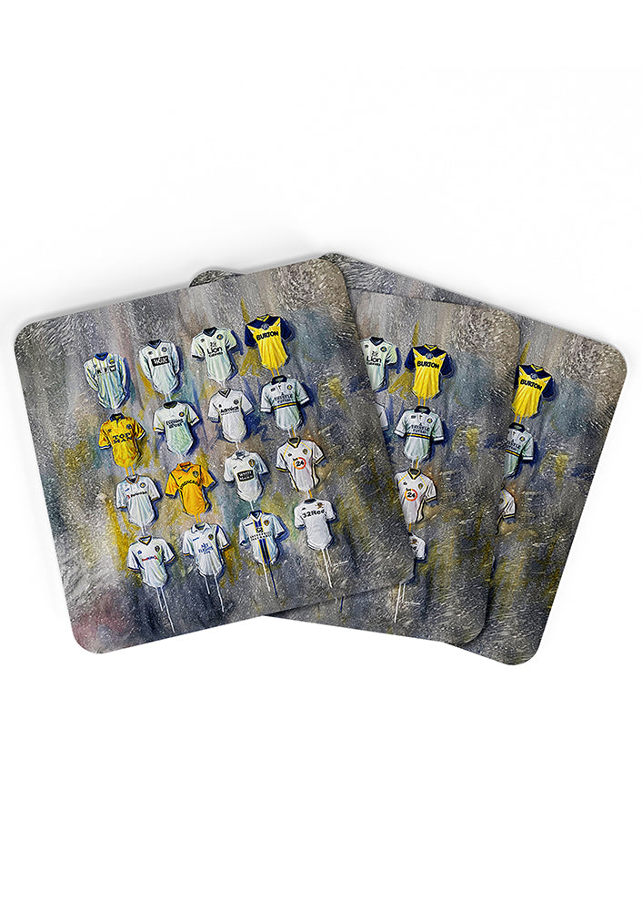 Leeds United FC Shirts - A Peacock's Collection Coasters