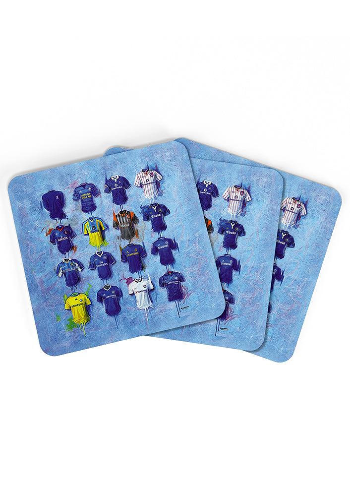 Chelsea Shirts - A Blue's Collection Coasters