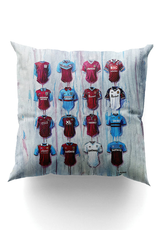 West Ham Shirts - A Hammers Collection Cushion