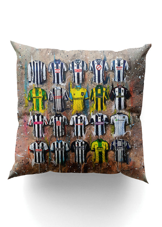 West Brom Shirts - A Baggies Collection Cushion
