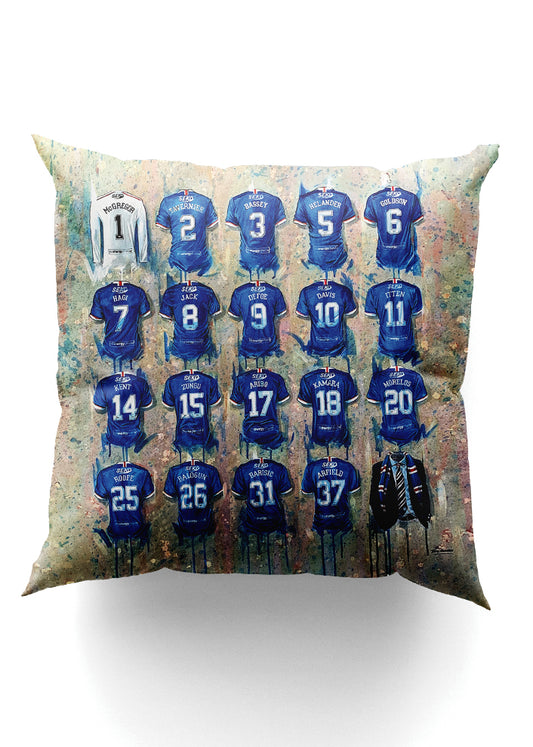Rangers Shirts - A Champions Collection Cushion