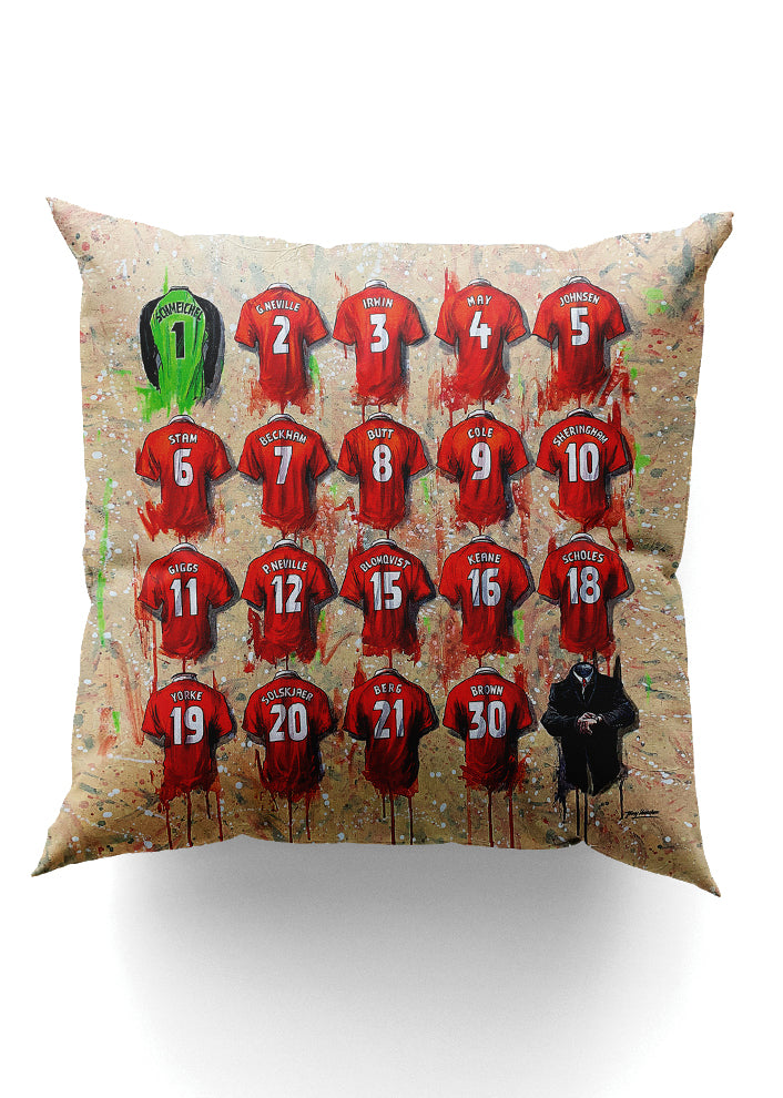Man United Shirts - A Treble Winners Collection Cushion