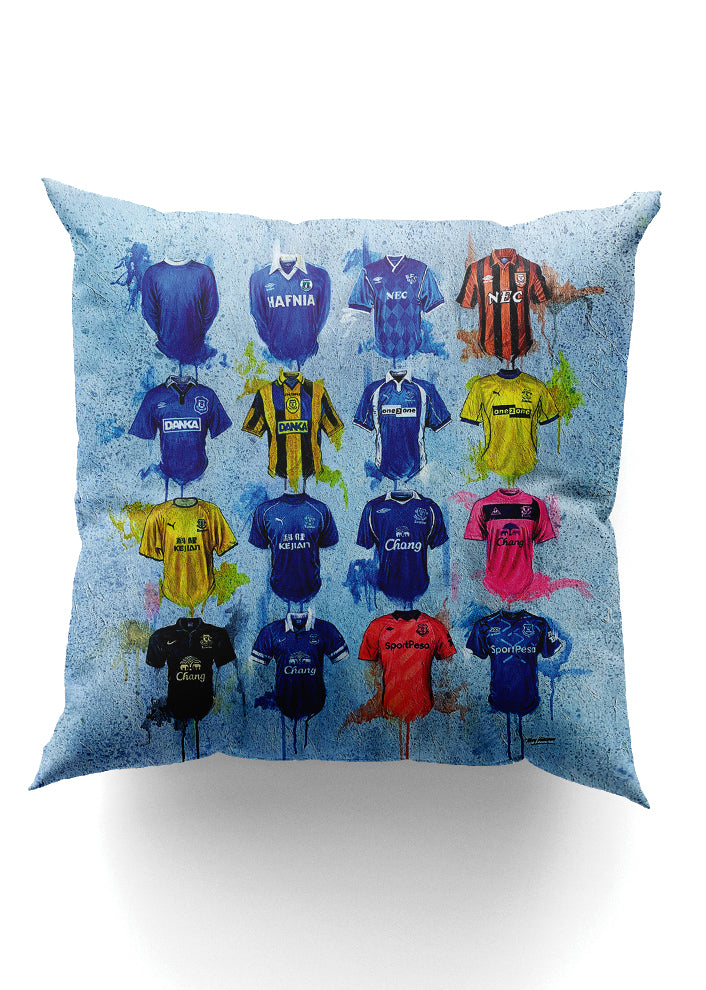 Everton Shirts - A Toffees Collection Cushion