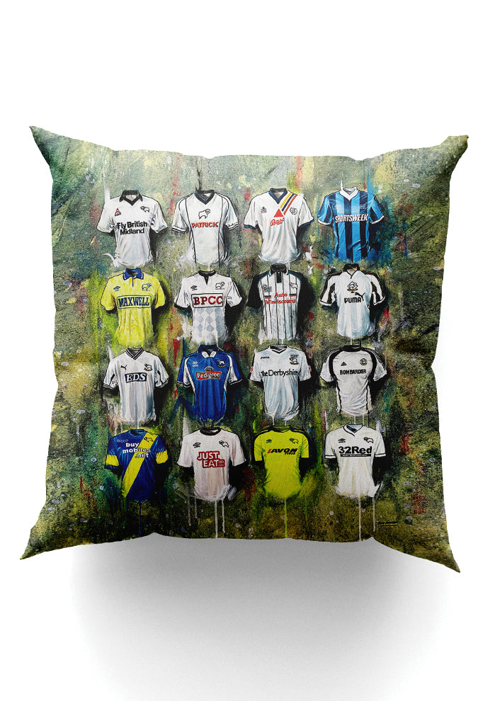 Derby County Shirts - A Rams Collection Cushion