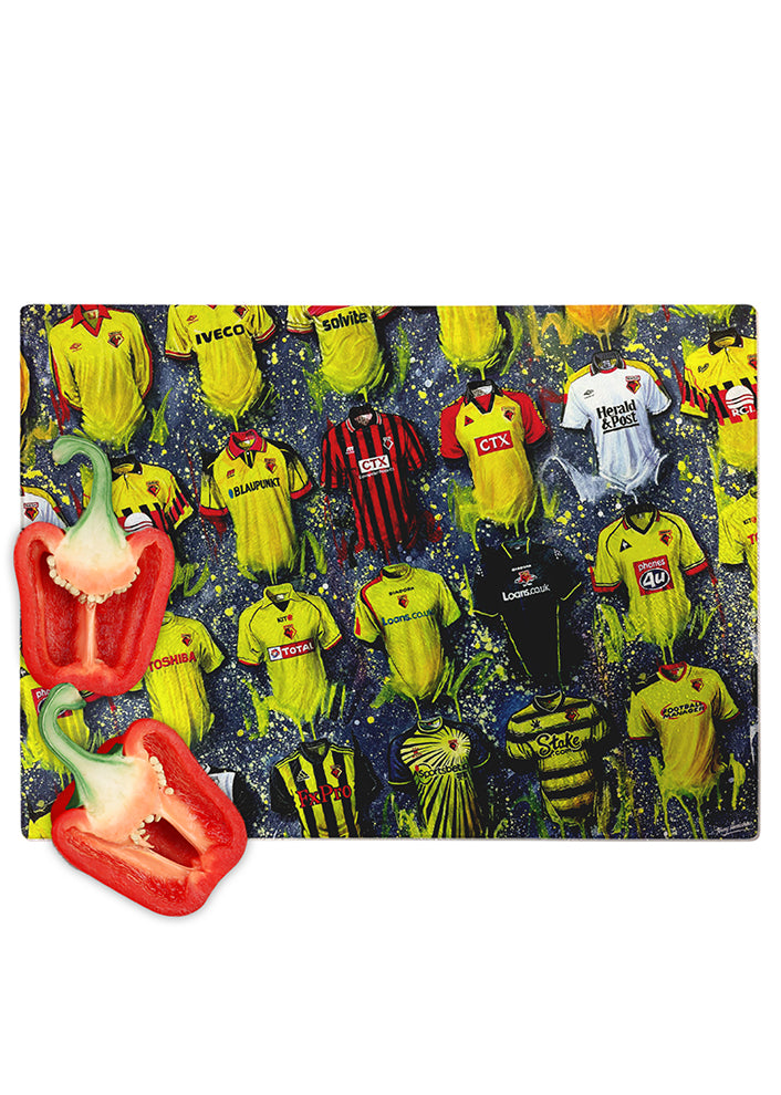 Watford Shirts - A Hornet's Collection Chopping Board