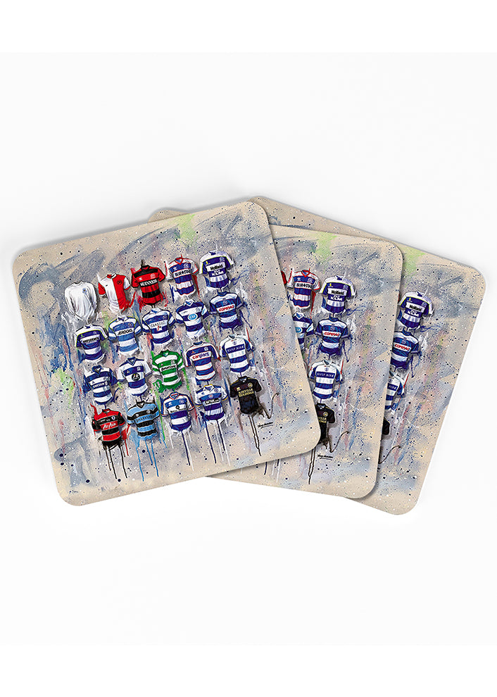 QPR Shirts - A Rangers Collection Coasters