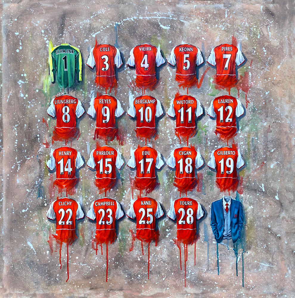Arsenal Invincibles Shirt Original Painting