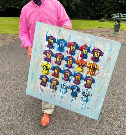 Messi Shirts - A G.O.A.T Collection 30x30 Canvas