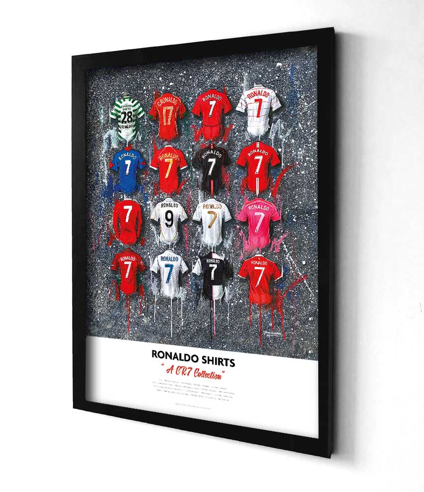Ronaldo Shirts - A2 Signed Limited Edition Prints