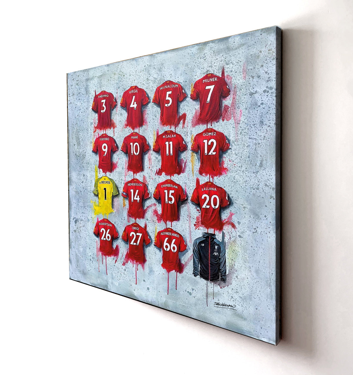 These Liverpool Champions canvases from Terry Kneeshaw are available in various sizes (20x20, 30x30 or 40x40) and framed or unframed in a black floating frame. The artwork features stunning images of the team and its players celebrating their recent triumphs, perfect for any fan or collector. Add a touch of the Reds to your home or office decor with these high-quality canvases and celebrate the team's success in style.