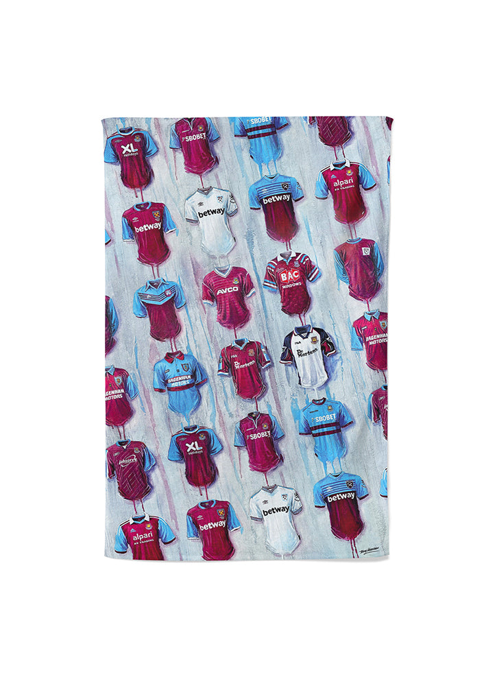 West Ham Shirts - A Hammers Collection Tea Towel