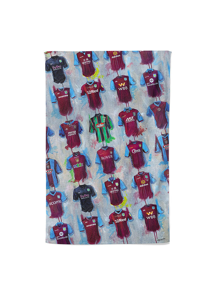 Aston Villa Shirts - A Villan's Collection Tea Towel