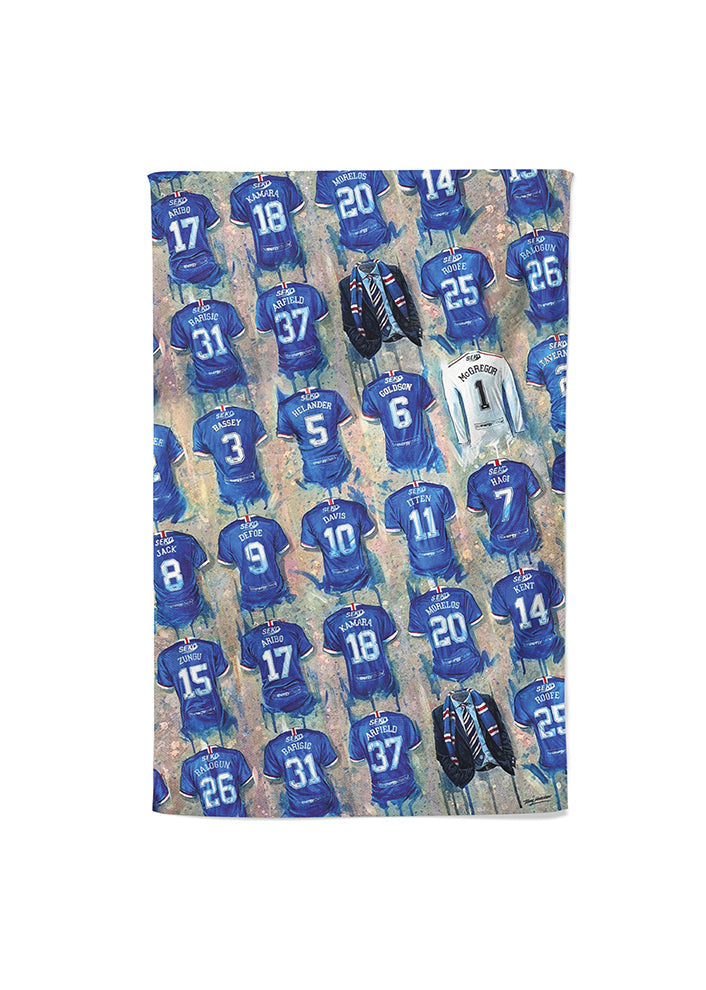 Rangers Shirts - A Champions Collection Tea Towel
