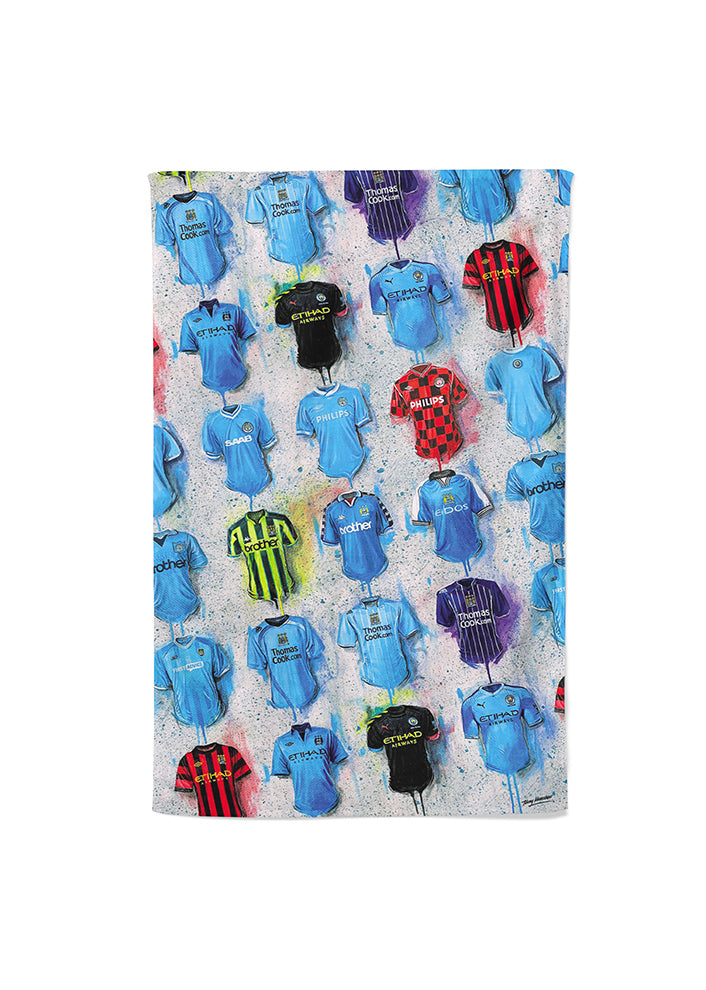 Man City Shirts - A Sky Blue Collection Tea Towel