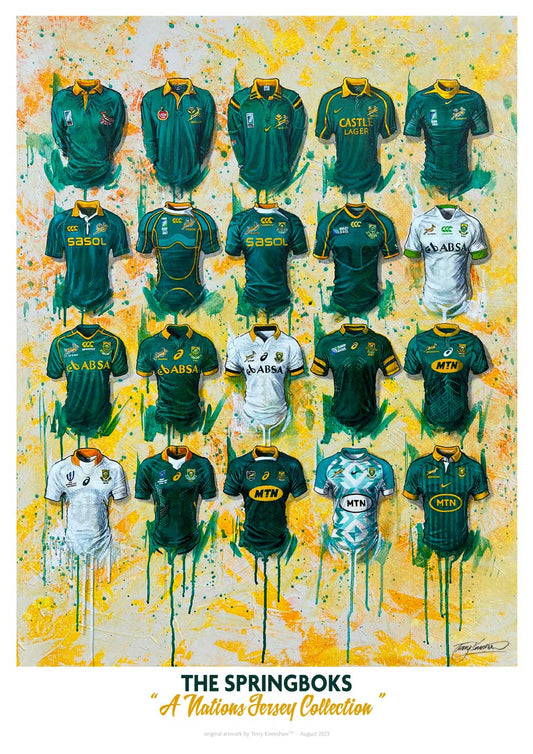 South African Springboks Jerseys - A2 Limited Edition Prints