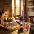 Aberdeen FC tea towel with historic shirt artwork by Terry Kneeshaw, 100% cotton kitchen accessory for football fans