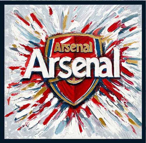 Arsenal Badge Framed Canvas Print | 20 x 20 Football Wall Art - Terry Kneeshaw Art